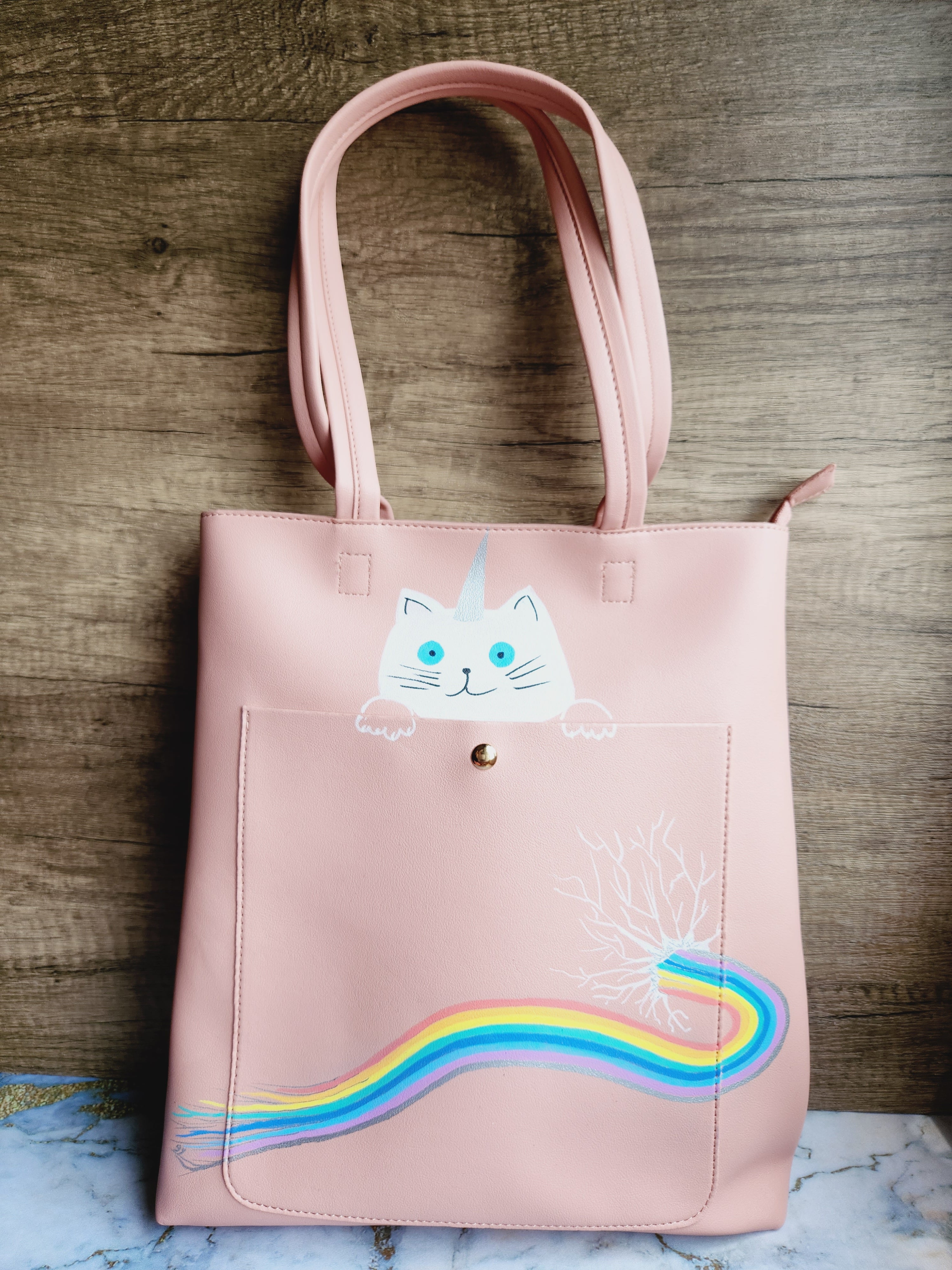 Blush pink tote online bag