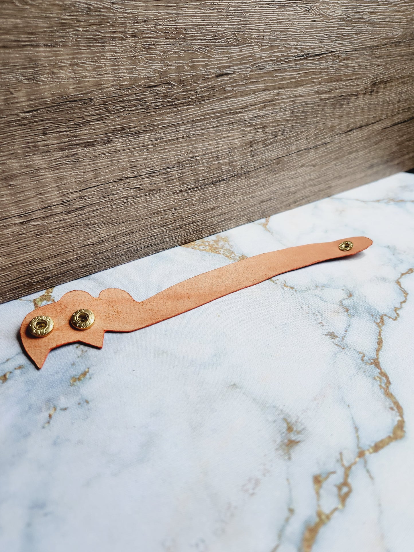 Orange Cat leather bracelet