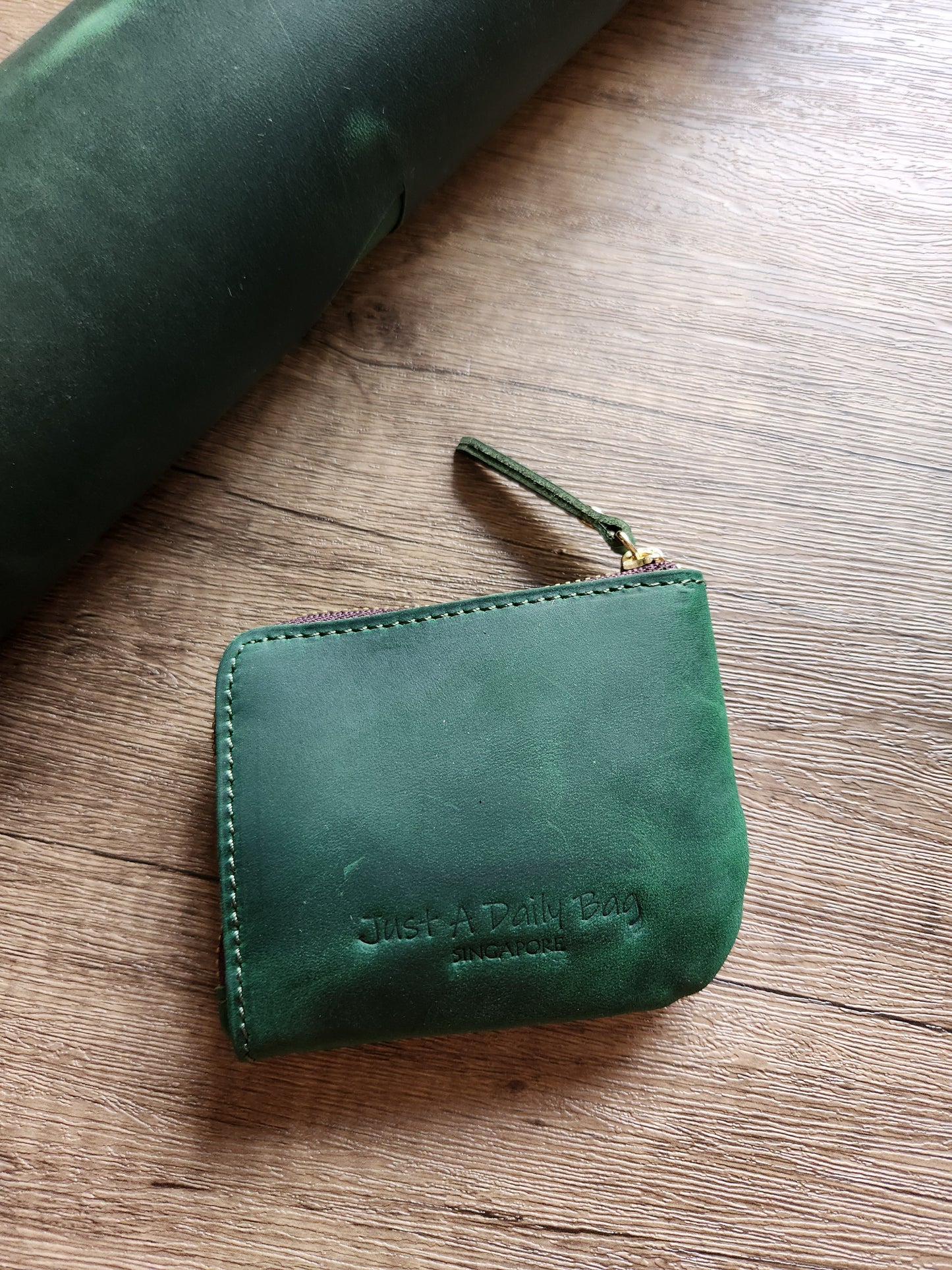 Leather coin pouch