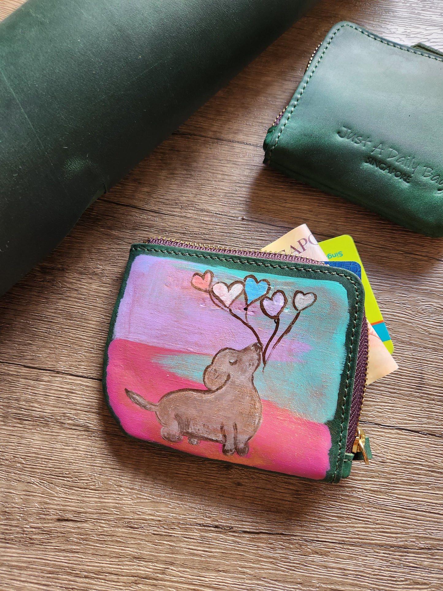 Leather coin pouch