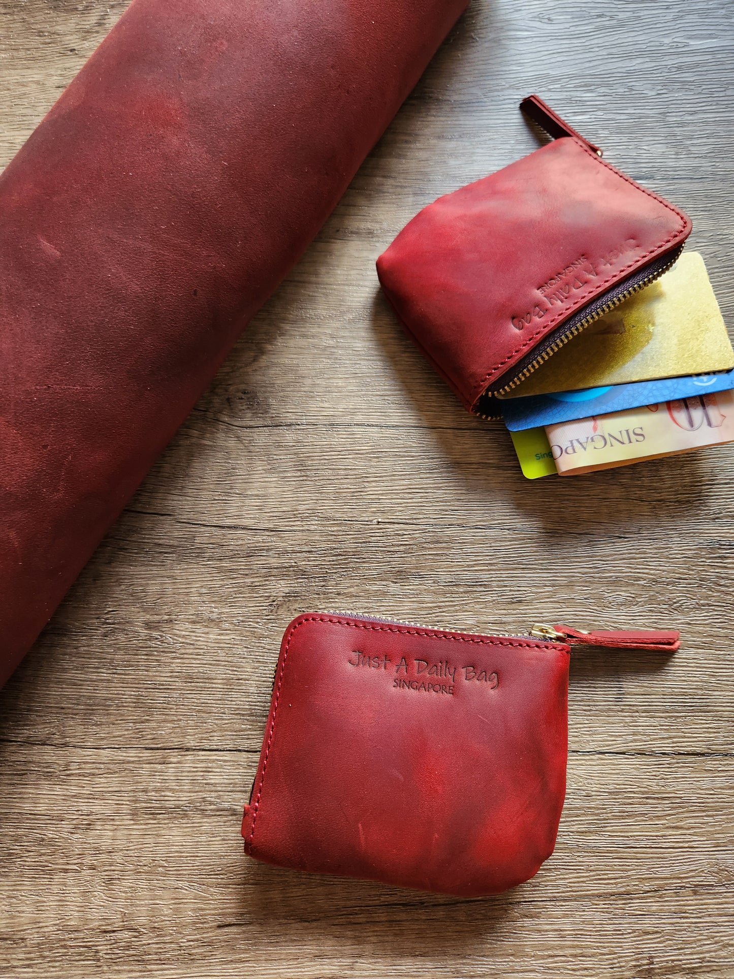 Leather coin pouch