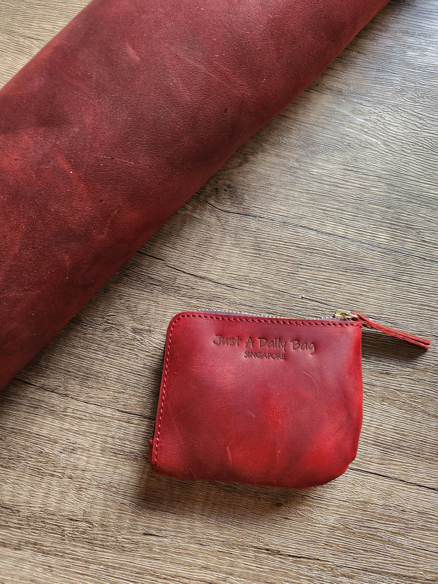 Leather coin pouch