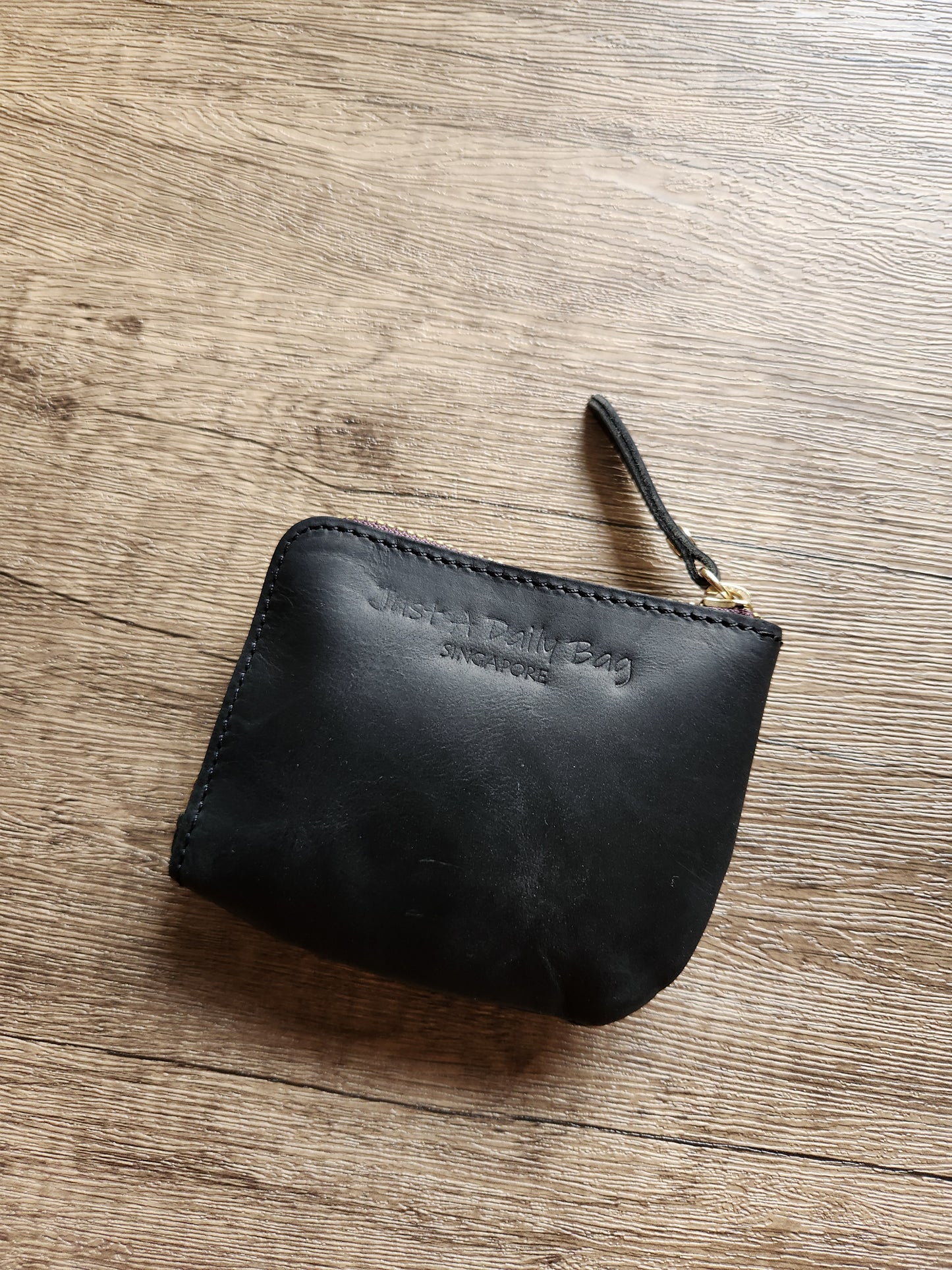 Leather coin pouch