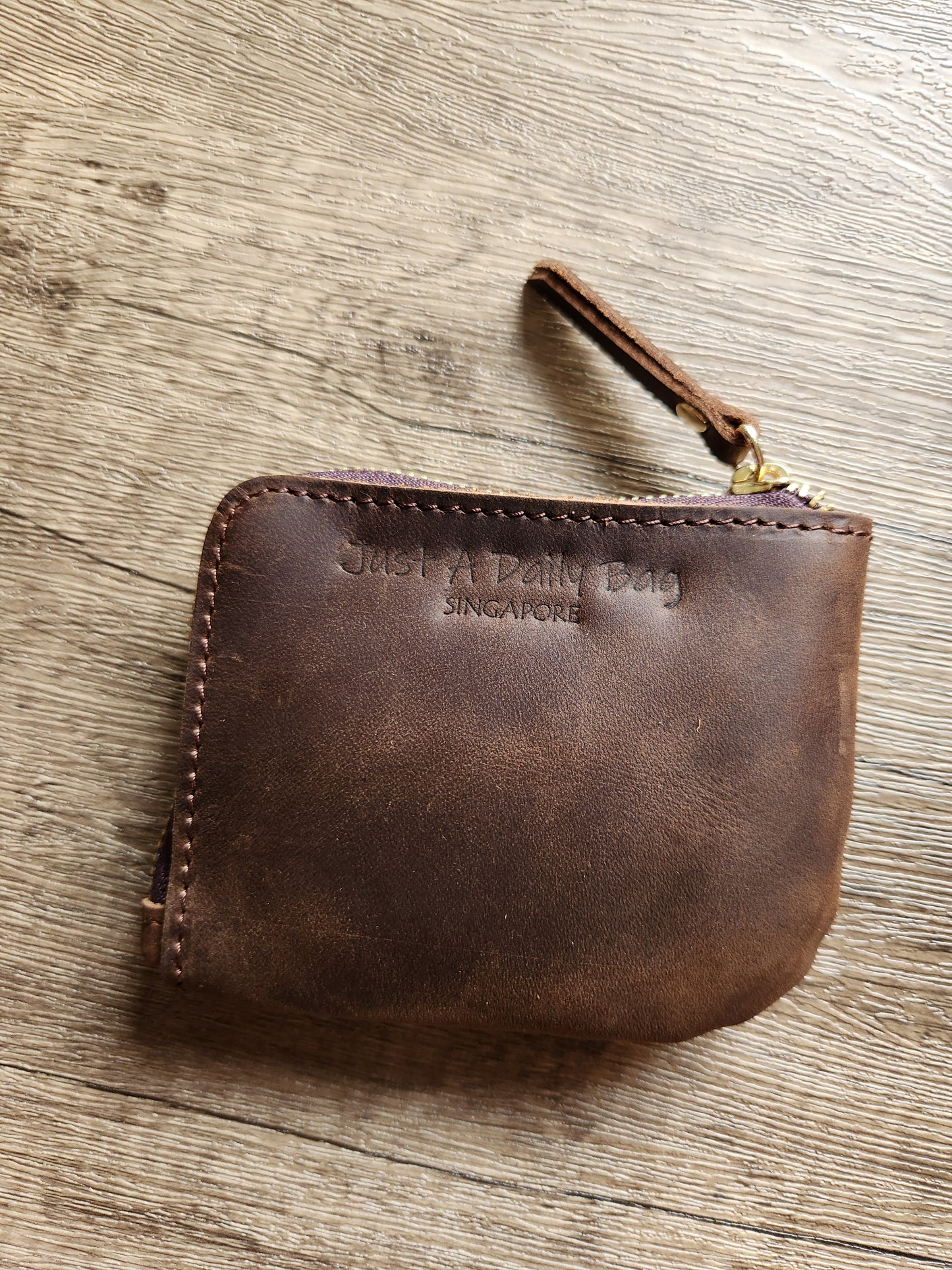 Leather coin pouch