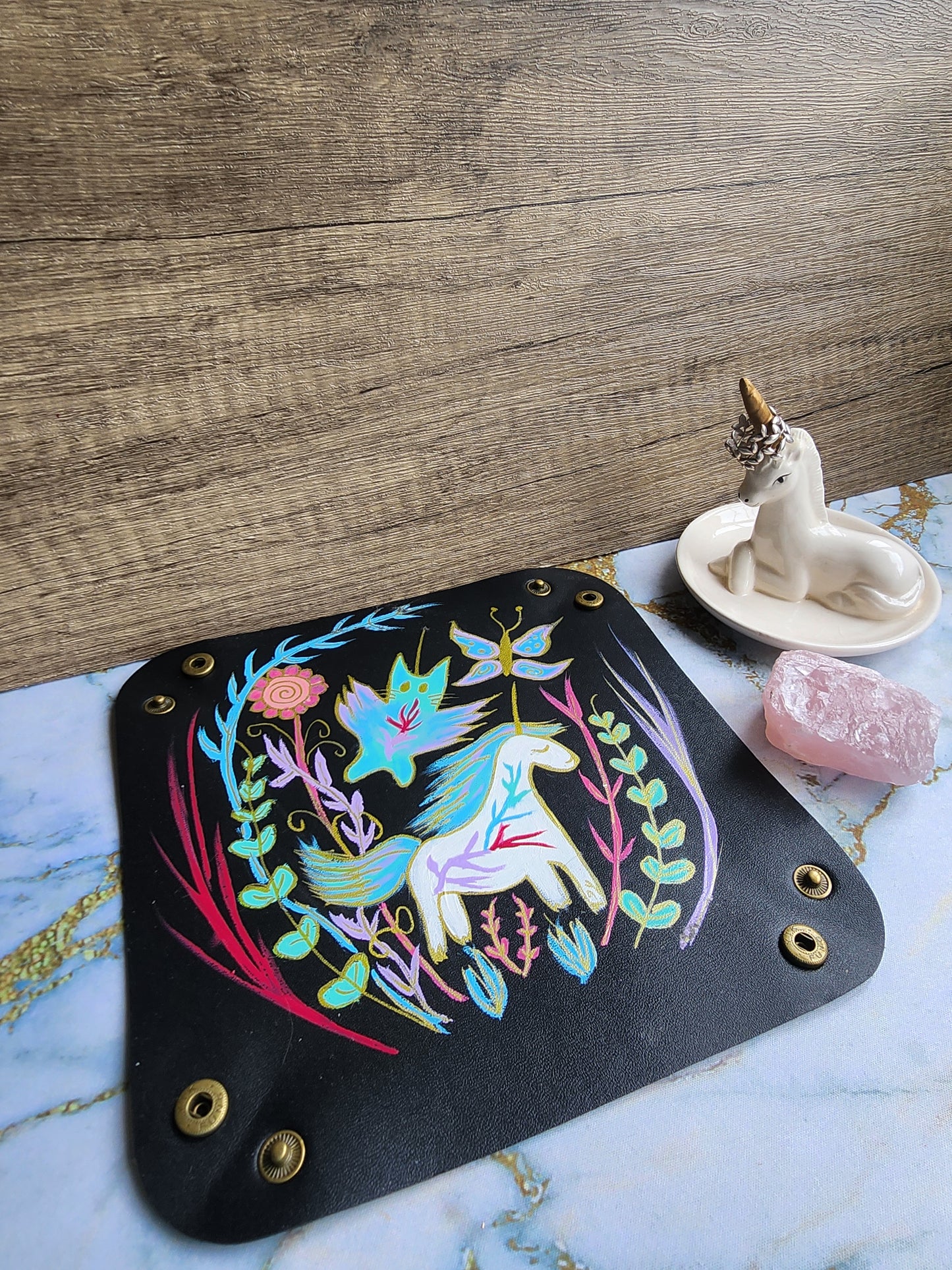 Black Unicorn and Caticorn Patronus Trinket Tray