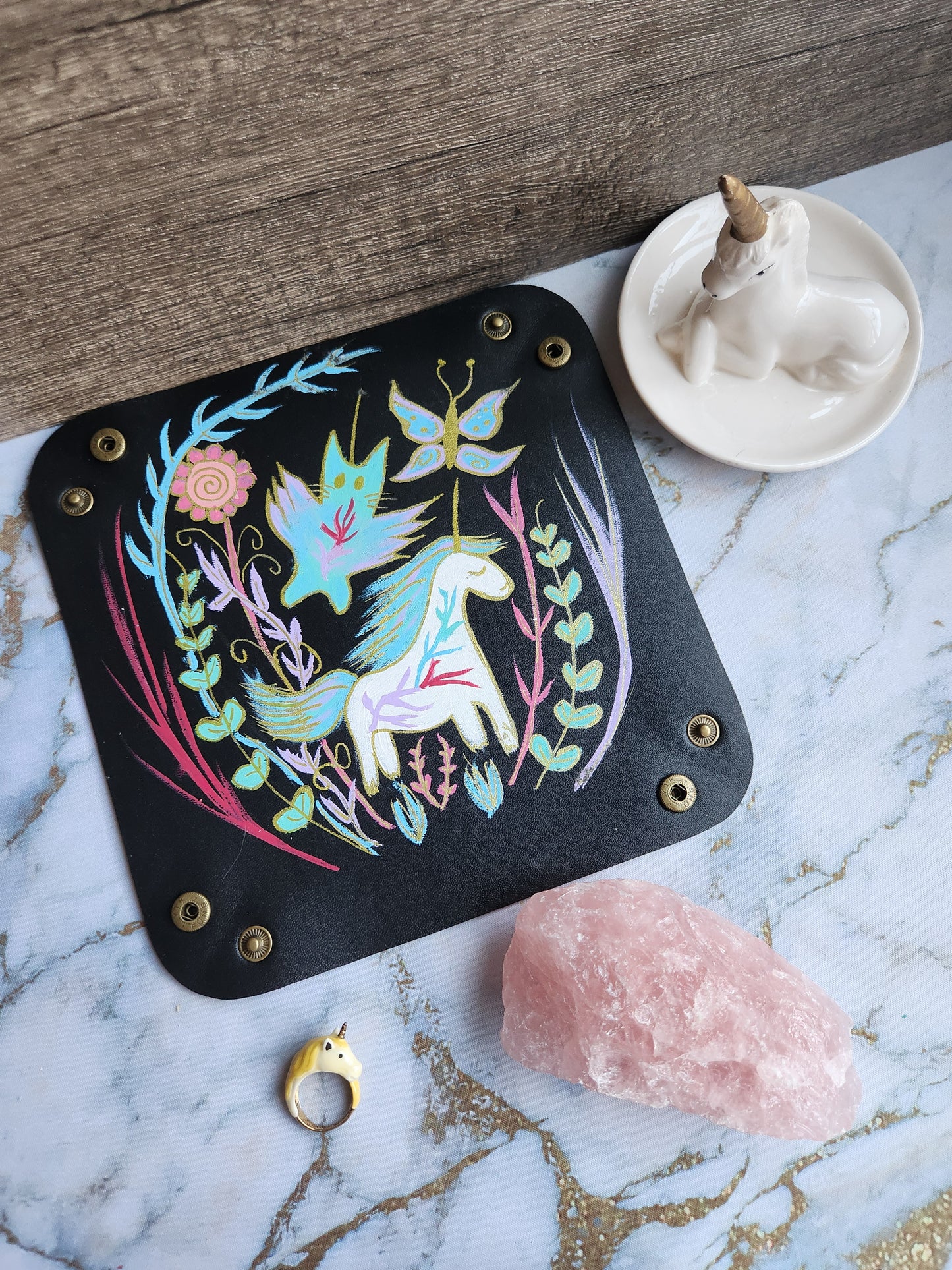 Black Unicorn and Caticorn Patronus Trinket Tray